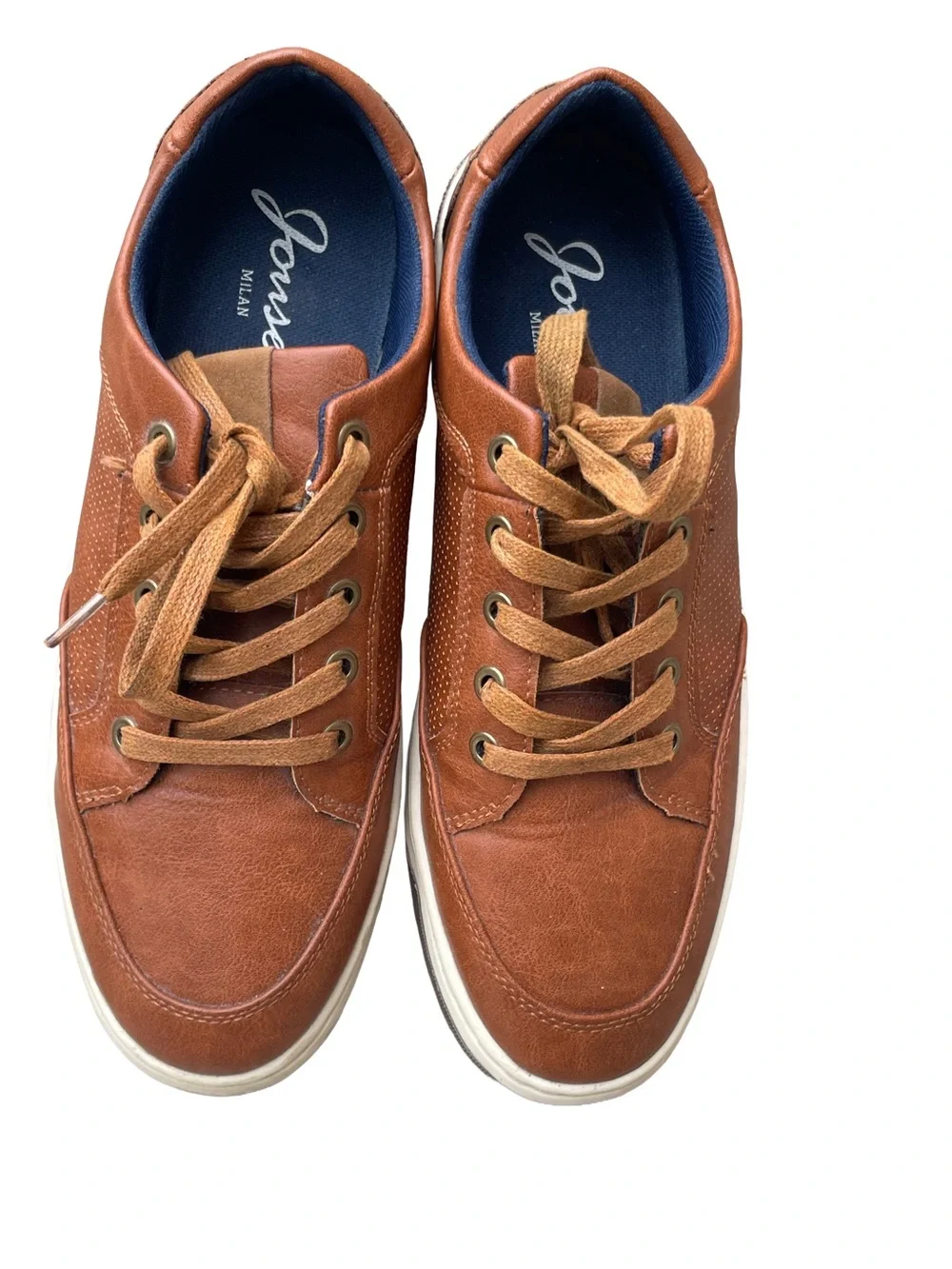 Jousen Milan Men’s Tan/Brown Casual Lace-Up Sneakers Size 8